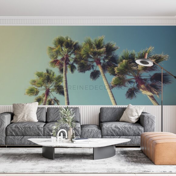 Four Tall Palm Trees Wallpaper - Picture 3 of 9